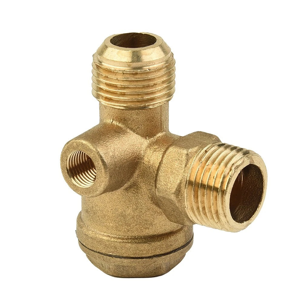 3 Port Brass Male Threaded Check Valve for Air Compressor