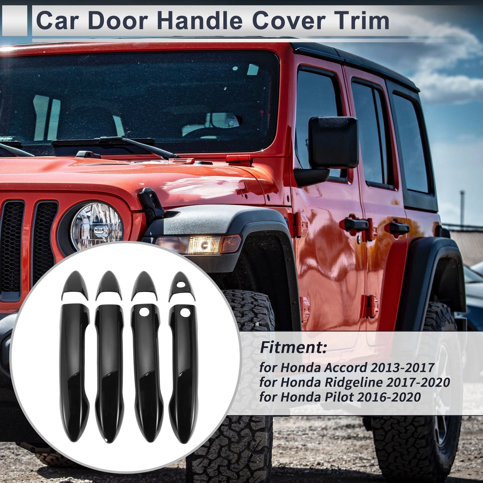 Door Handle Cover for Honda Accord (2013–2017) Black