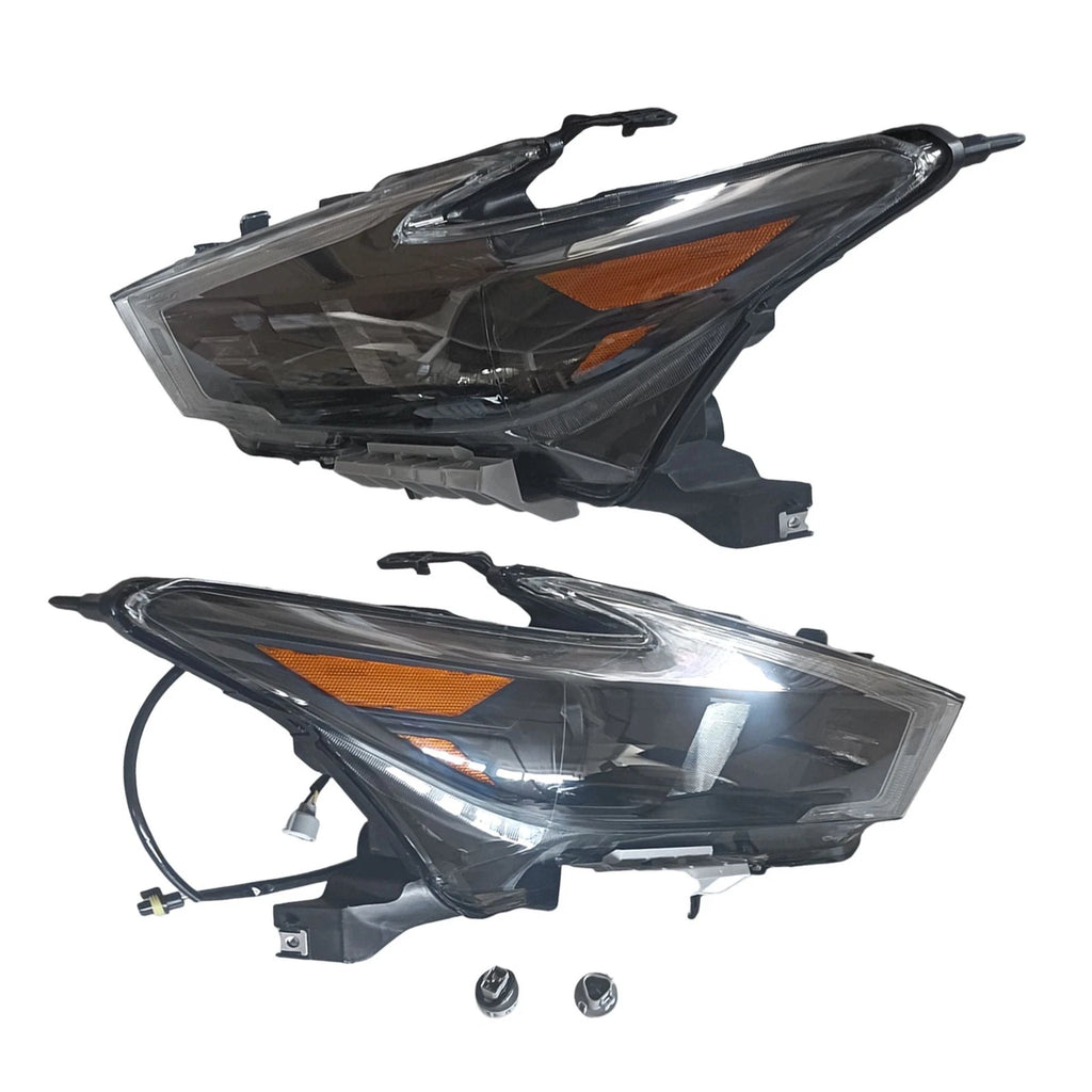 Set of 2 Black Headlights for Nissan Maxima (2016-2018)