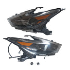 Set of 2 Black Headlights for Nissan Maxima (2016-2018)