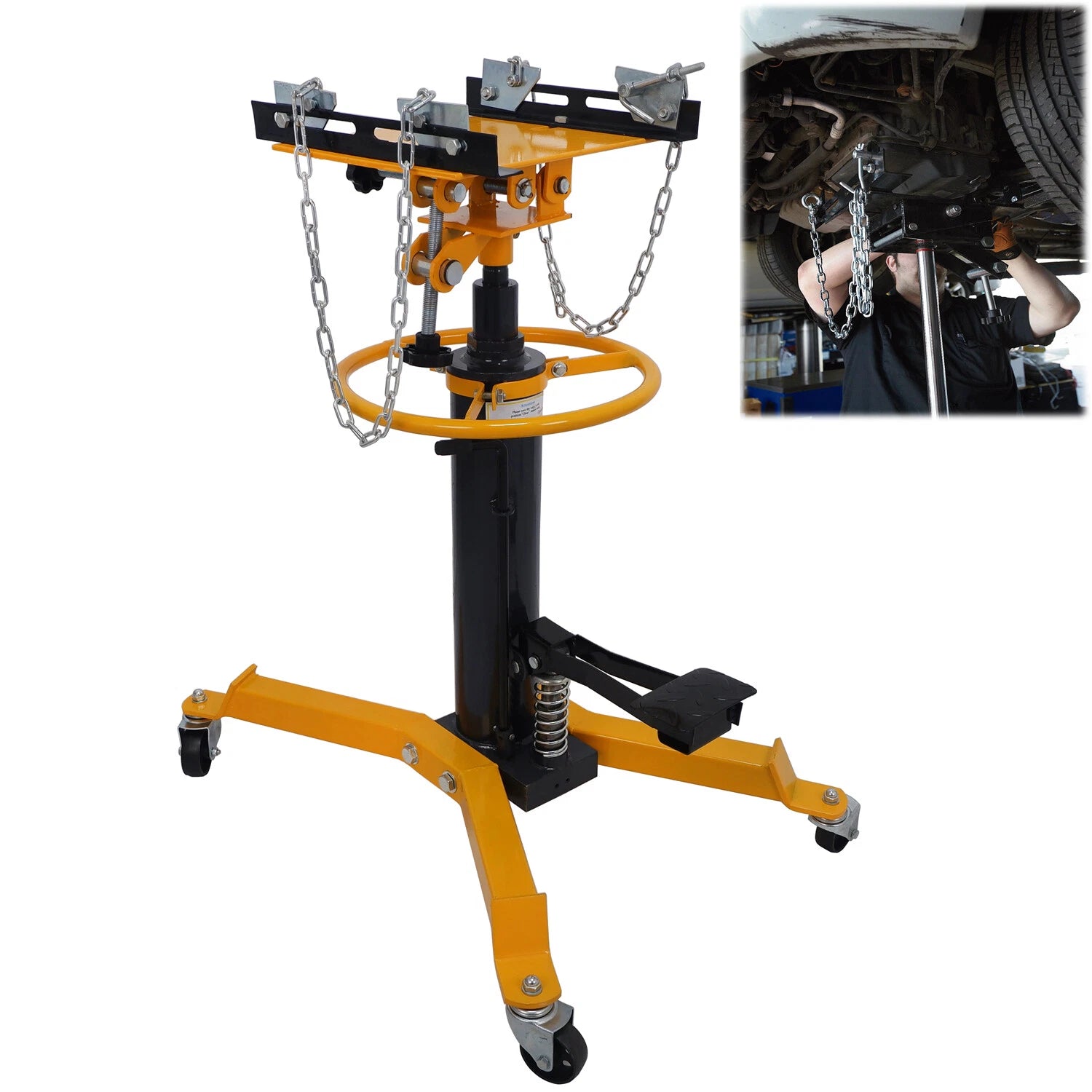 Hydraulic Transmission Jack 1100 lbs 2 Stage for Car Lift (Universal)