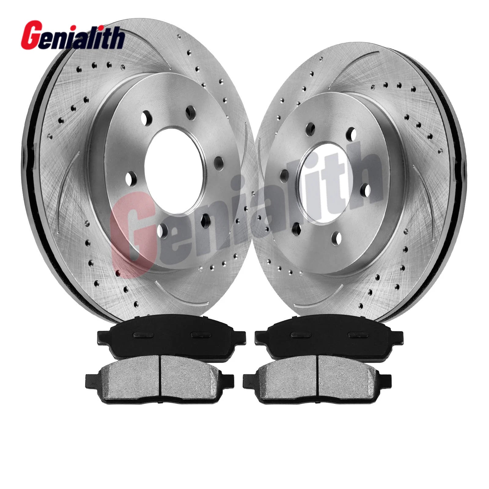 13in Front Drilled Rotors + Ceramic Brake Pads for Ford F-150 (2009)