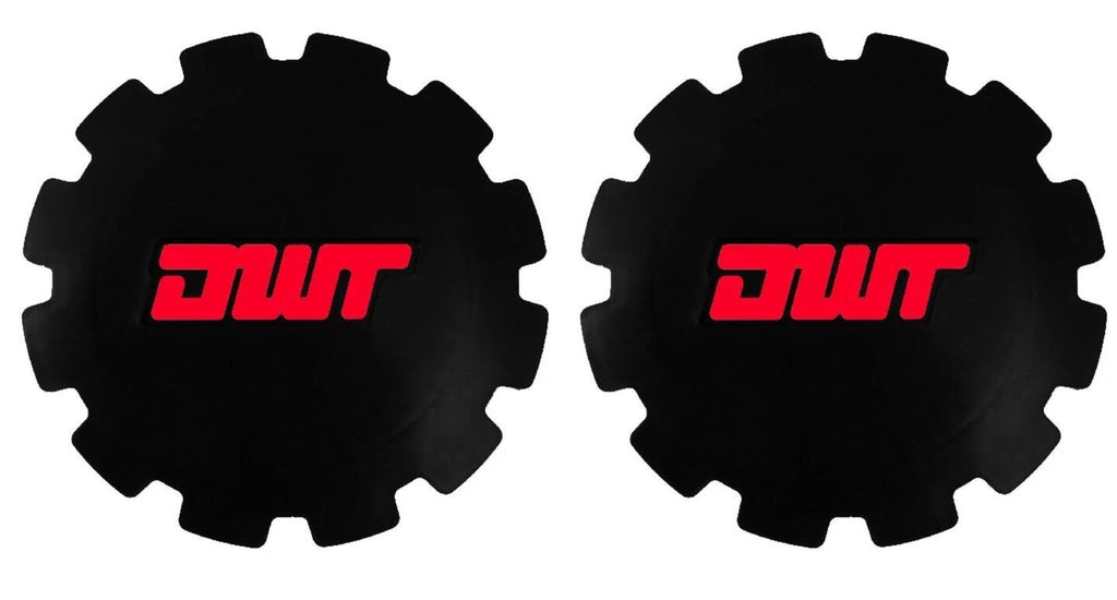 Set of 4 Beadlock Wheel Mud Plug Cover Caps for Douglas DWT 10" (Black Red)
