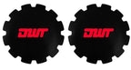 Set of 4 Beadlock Wheel Mud Plug Cover Caps for Douglas DWT 10" (Black Red)