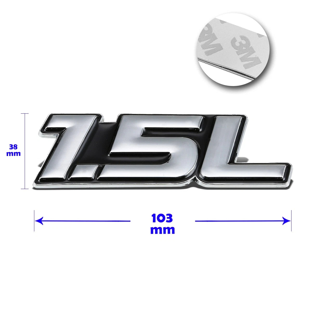 Polished Metal 3D Decal Emblem for Chevrolet Honda Mini (1.5L)