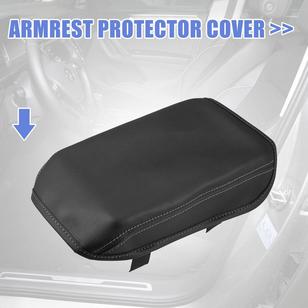 Microfiber Leather Armrest Protector Cover for Volkswagen Tiguan (2017–2021)