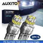 2X AUXITO LED White Back Up Reverse Light Bulb 7443 7440 T20 6500K