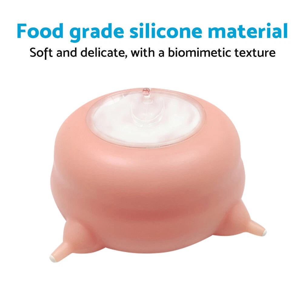 Pet Milk Feeder Nipple for Puppy Newborn Nurse Station Silicone Bowl