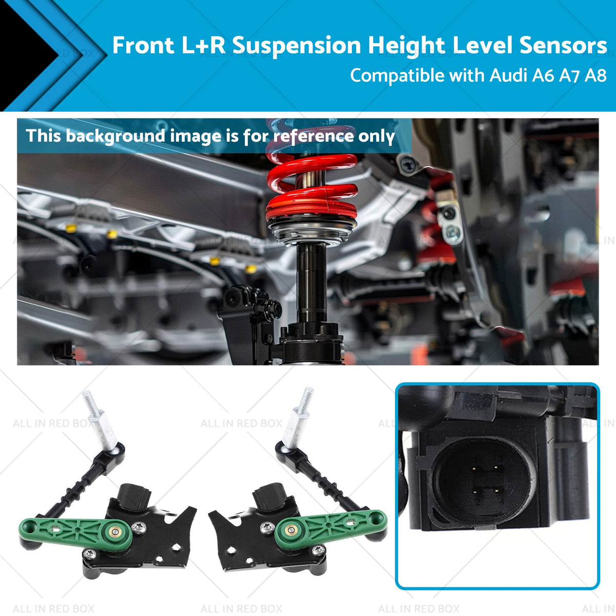 Set of 2 Front Suspension Height Level Sensors 4H0941285G for Audi A6 A7 A8 (2012–2018)