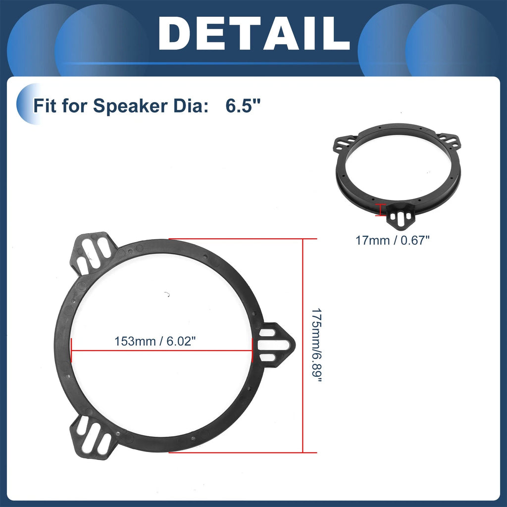 Set of 2 Speaker Spacer Rings for Ford Fiesta (2011–2019)
