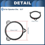 Set of 2 Speaker Spacer Rings for Ford Fiesta (2011–2019)