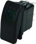 Lighted Rocker Switch for Universal Applications (On/Off, Green Lite)