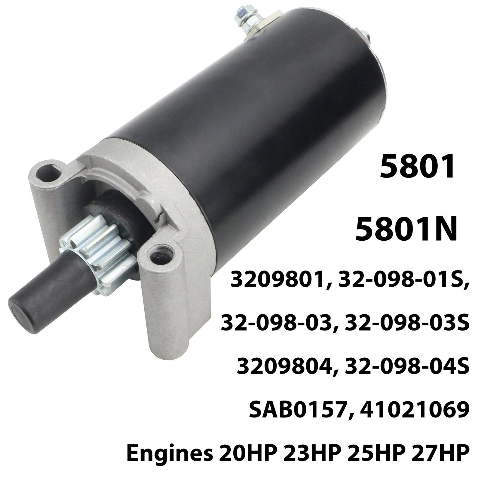 Starter for Kohler Courage Engines 20HP 23HP 25HP 27HP (3209801 32-098-01S 5801)