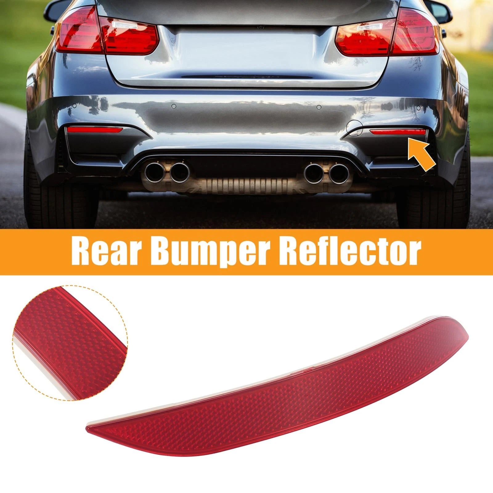 Rear Bumper Reflector Strip Cover Right Side 63147314884 for BMW X1 (2013–2015)