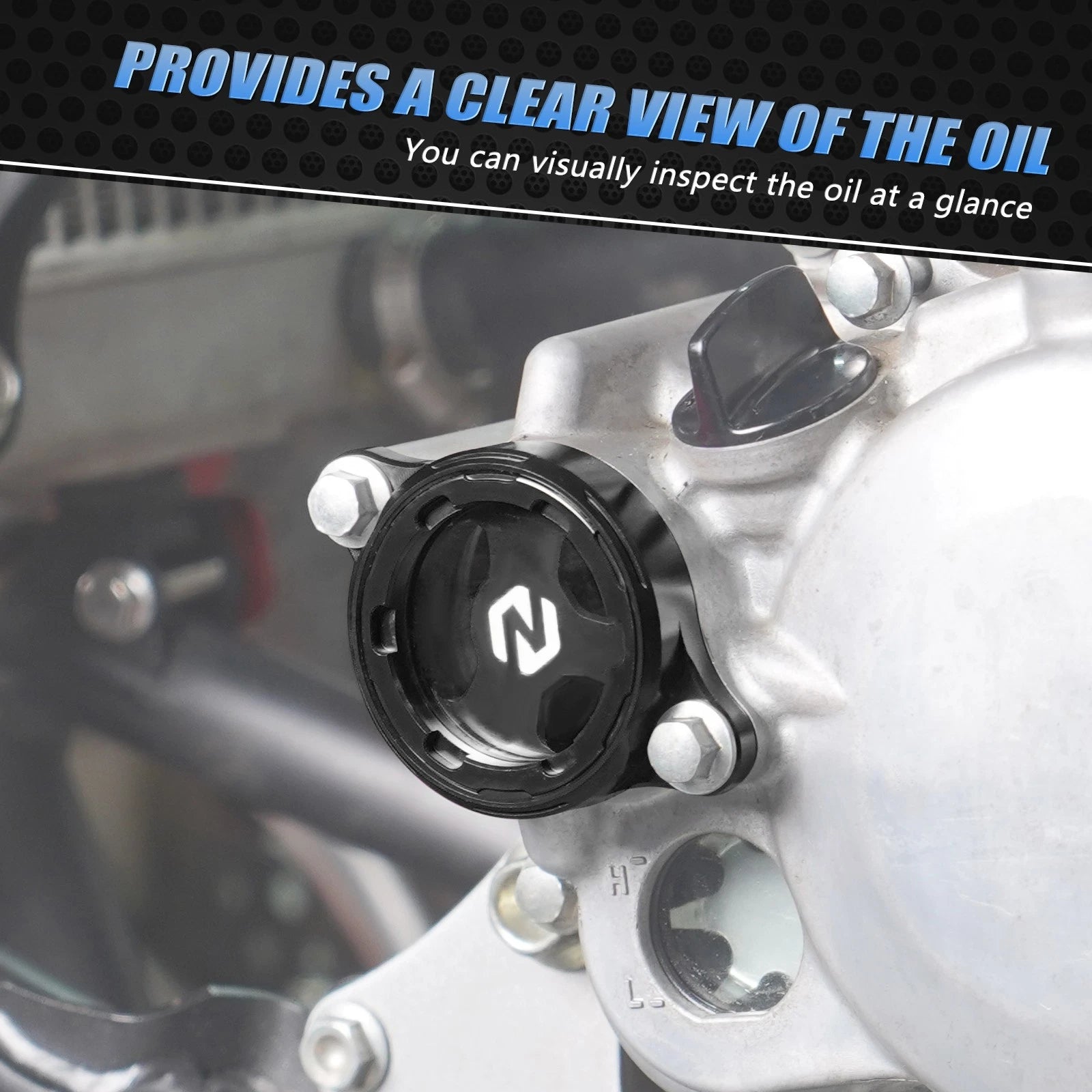 Oil Filter Cover Cap with Transparent Window for Honda TRX450R TRX450ER (2006–2014)