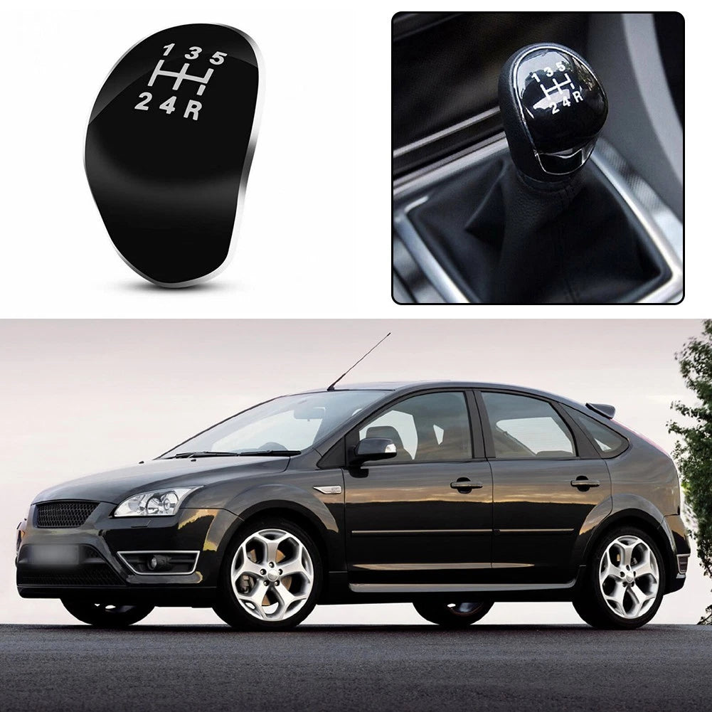 5 Speed Manual Gear Shift Knob Black for Ford Fiesta Focus S-Max (2008–2023)