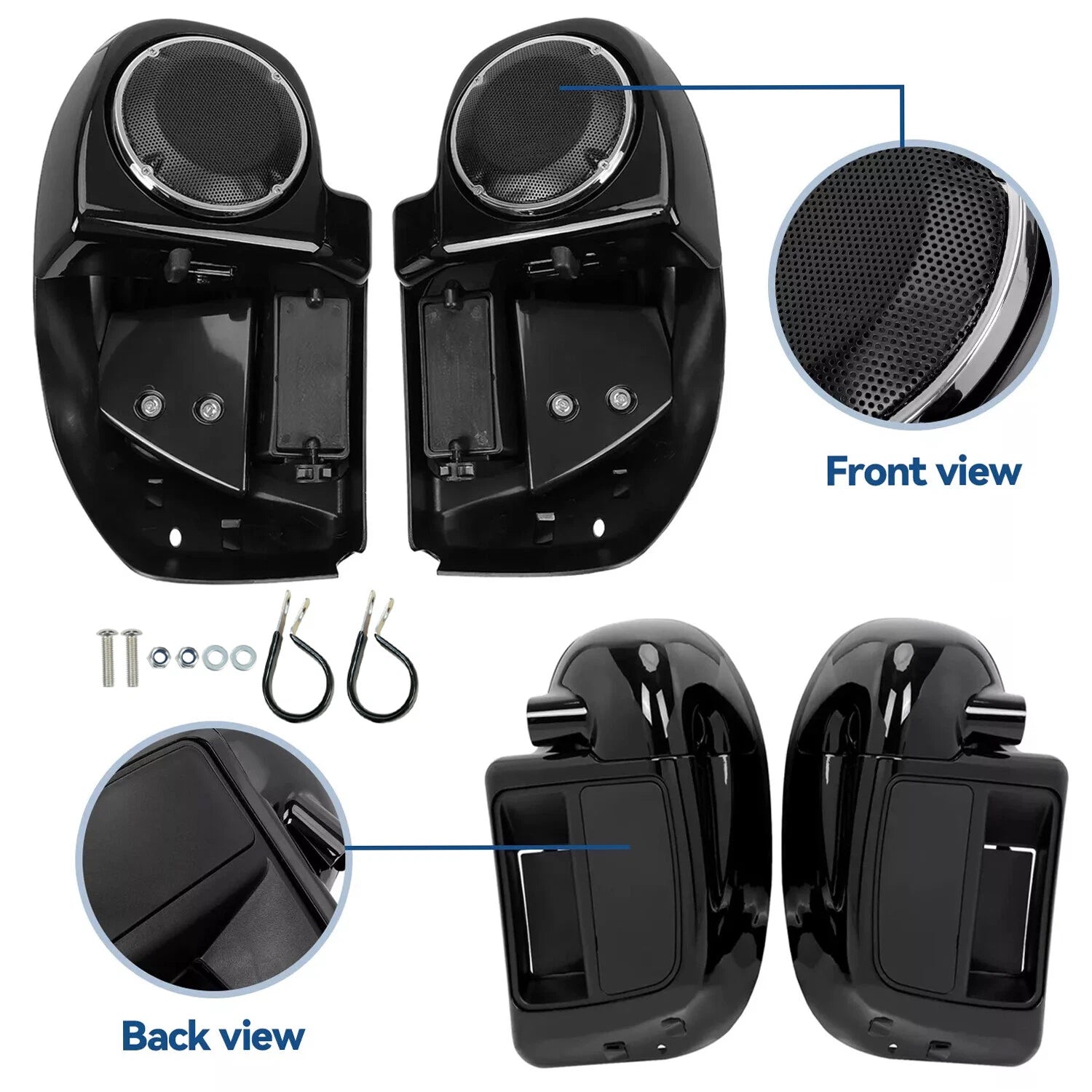 Lower Vented Fairing Speaker Box Pod for Harley Touring Street Glide (2014–2024)