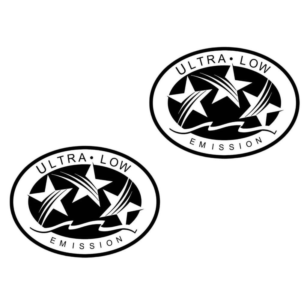 Set of 2 Ultra Low Emission Decals for Yamaha Mercury Honda Outboard