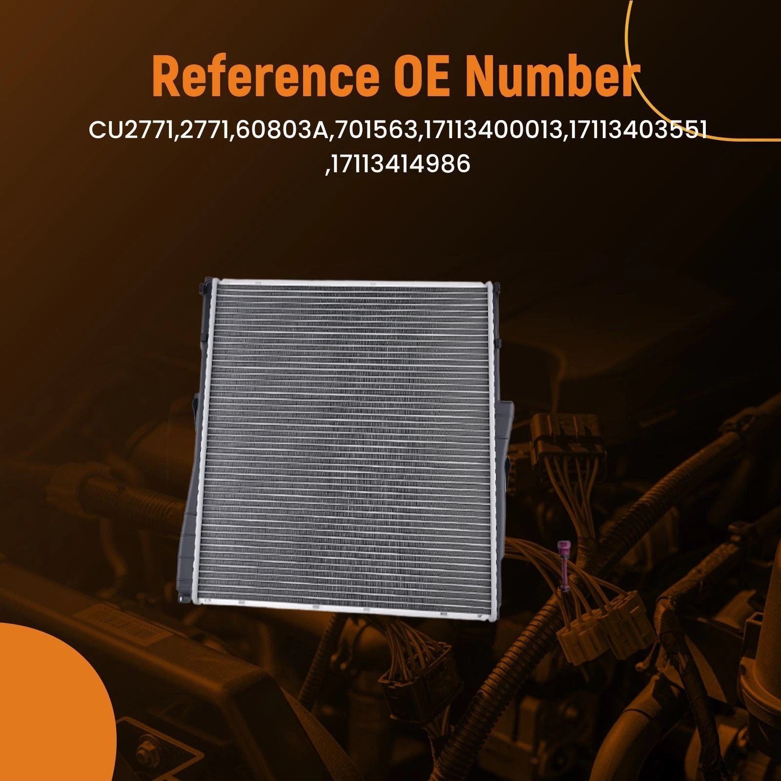 Aluminum Engine Radiator for BMW X3 2.5i 3.0i (2004–2006) CU2771 60803A