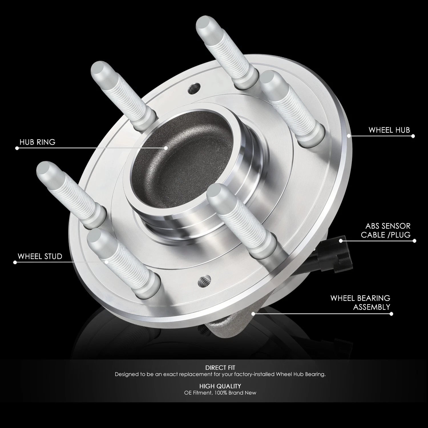 Set of 2 Wheel Bearing & Hub for GMC Sierra, Silverado, Yukon, Tahoe (2014–2020)