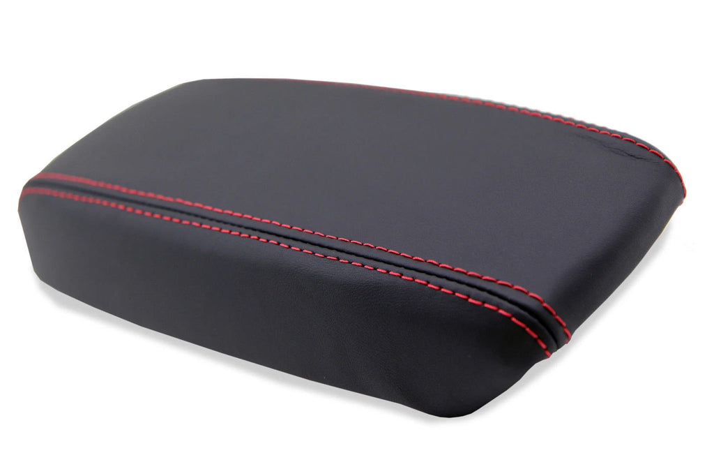 Leather Synthetic Console Armrest Cover for Acura Integra (1994–2001) Red Stitch