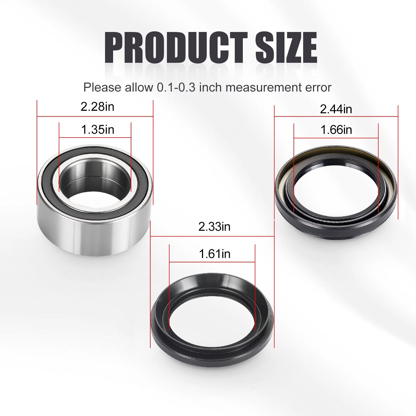 4X Rear Wheel Bearings & Seals Kit for Honda Rincon 650 TRX650FA (2003–2005)