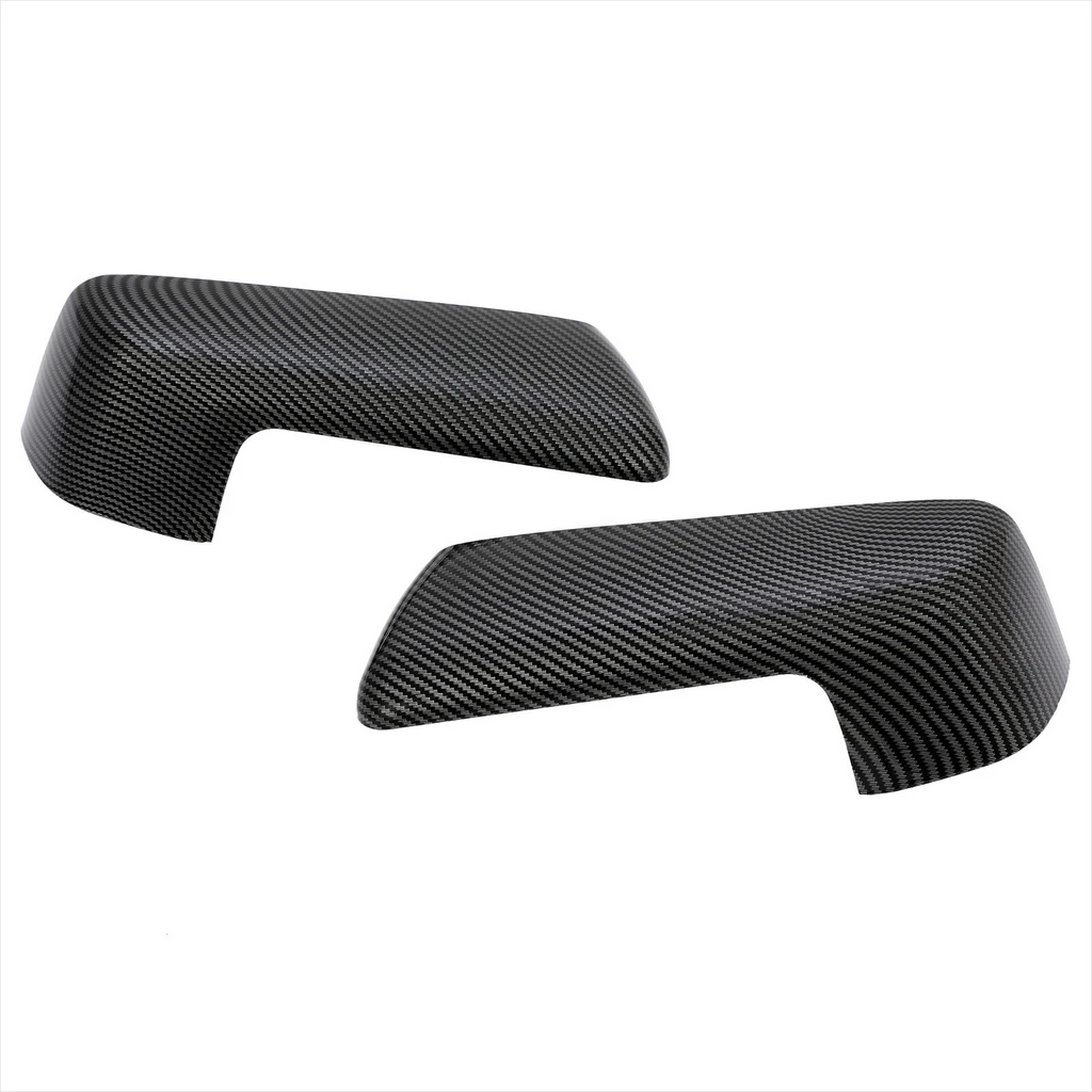 Carbon Fiber Print Mirror Covers for Chevy Silverado/GMC Sierra 1500 (2019–2024)