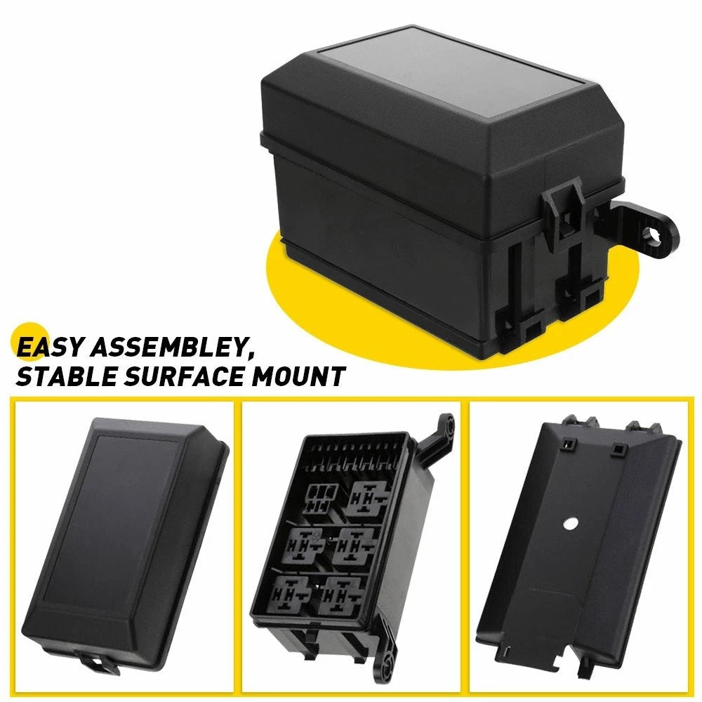 12-Slot Relay Fuse Holder for Universal Applications (ATC/ATO)