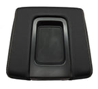 Leather Console Lid Armrest Cover for Chevrolet Silverado (2014–2020) Beige Stitch