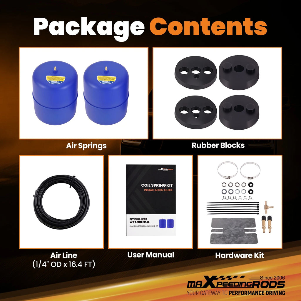 Air Suspension Spring Kit for Jeep Wrangler JL (2018–2024)