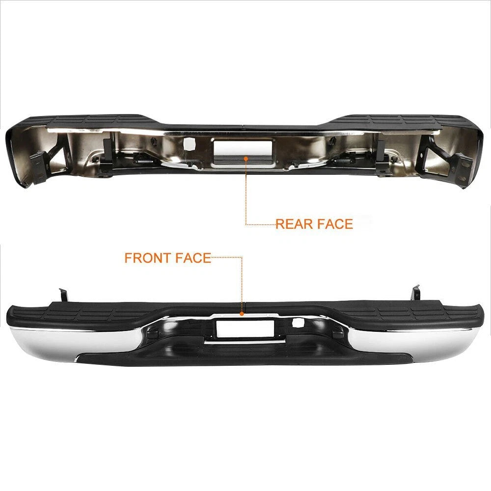 Chrome Rear Bumper for Chevy Silverado GMC Sierra 1500 (1999-2006)