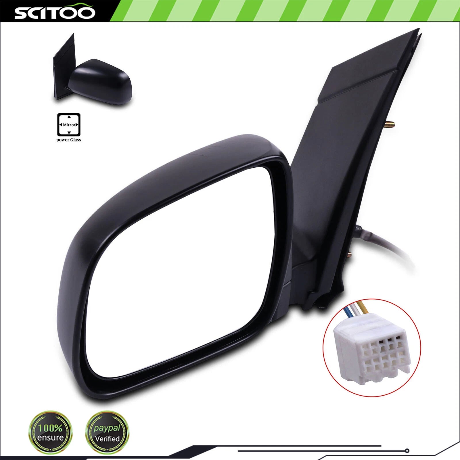 Power Mirror for Toyota Sienna (2004–2010) Left Side Manual Folding