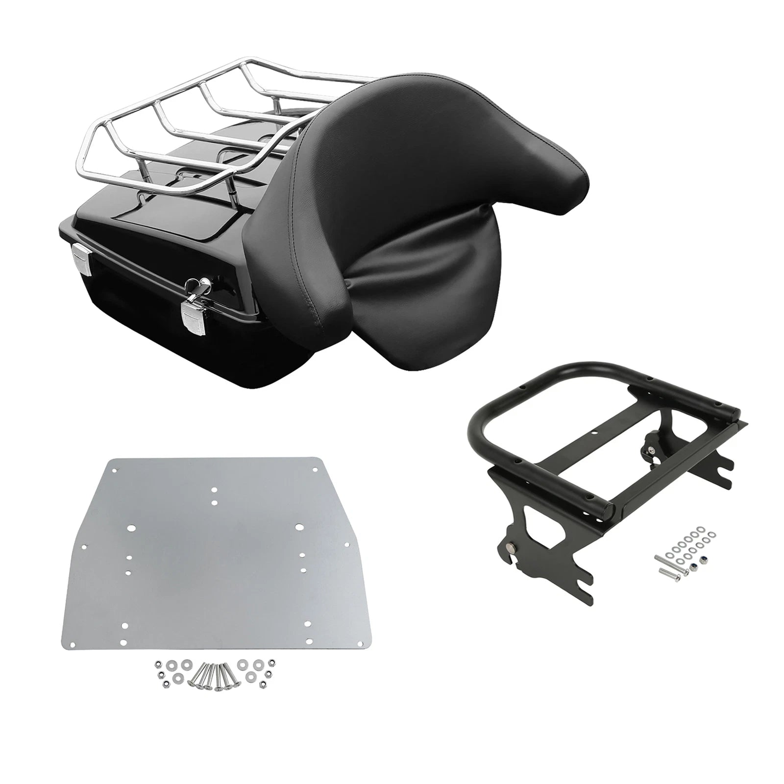 Chopped Trunk Backrest Mount Rack Plate for Harley Electra Glide (1997–2008)