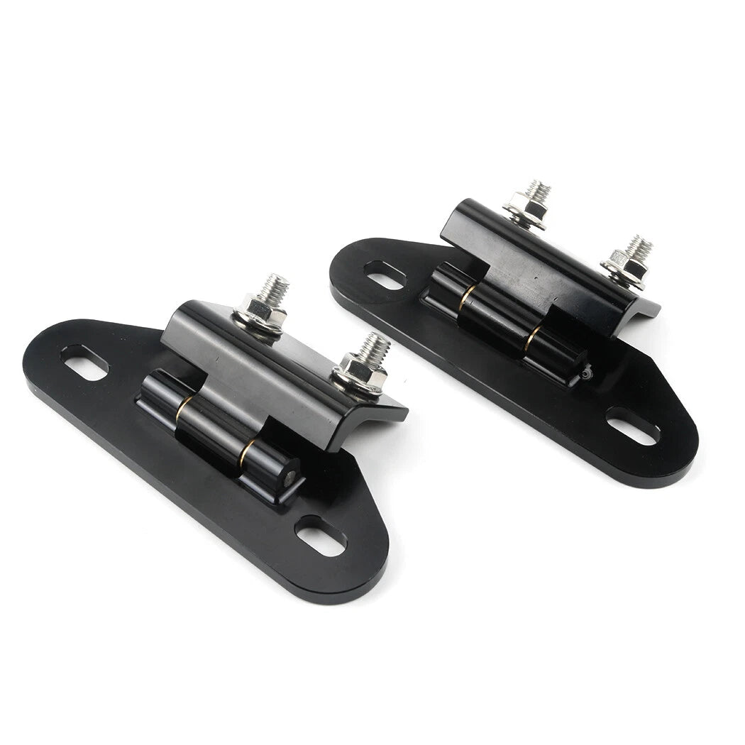 Billet Aluminum Rear Hatch Hinges Black Pair for Camaro/Firebird (1982–1992)