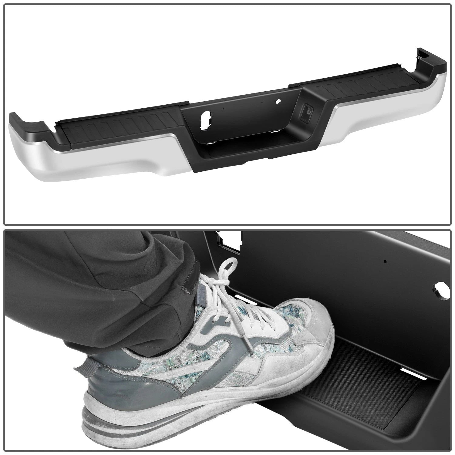 Chrome Rear Bumper with License Light for Ford F-250 SD (2017–2022)