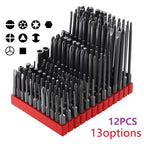 12PCS Screwdriver Bit Set with Magnetic Alloy Steel Shaft