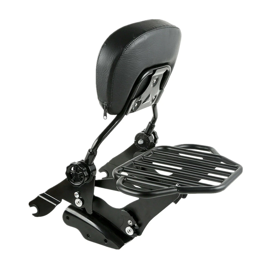 Backrest Sissy Bar Luggage Rack & 4 Point Docking for Harley Road Glide (2009–2013)