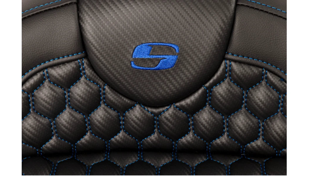 Saddlemen Roadsofa Seat Backrest for Harley Touring (2008–2023) Blue Honeycomb