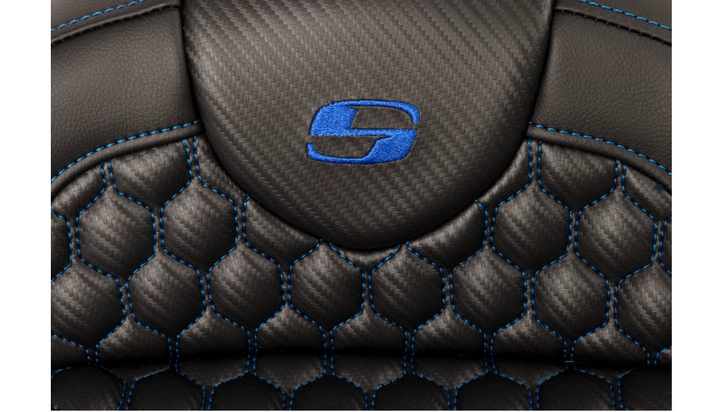 Saddlemen Roadsofa Seat Backrest for Harley Touring (2008–2023) Blue Honeycomb