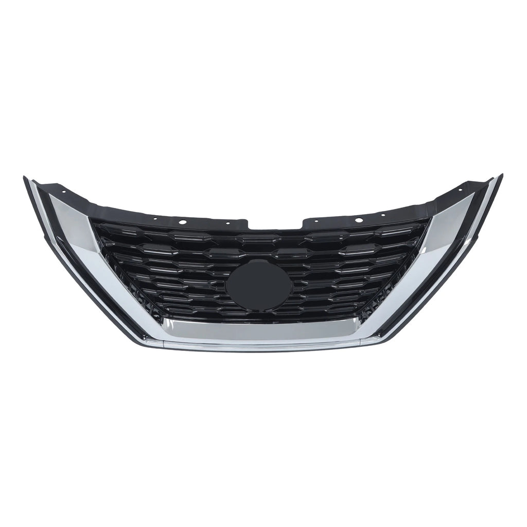 Chrome Black Front Upper Grille for Nissan Rogue (2021–2023)