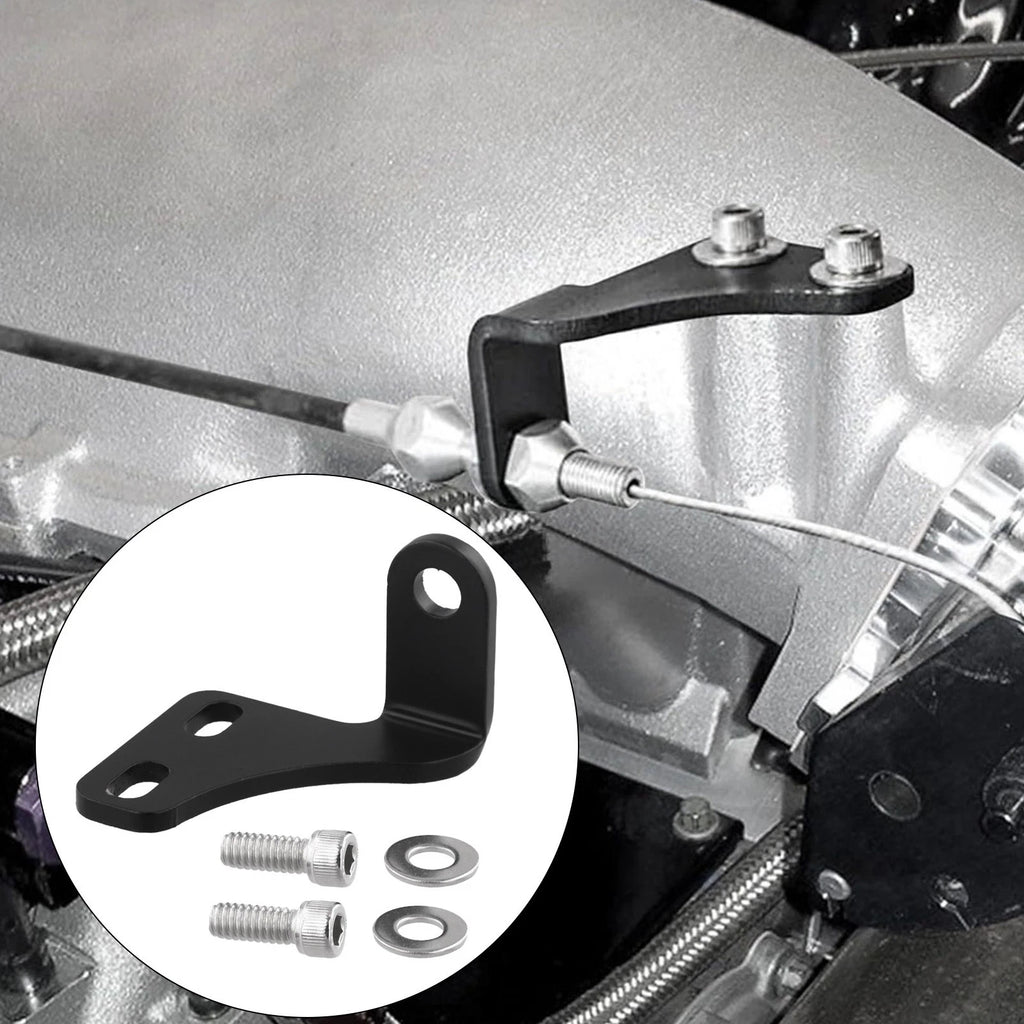 Throttle Cable Bracket for Holley HiRam (36 Inch, Black Anodized)