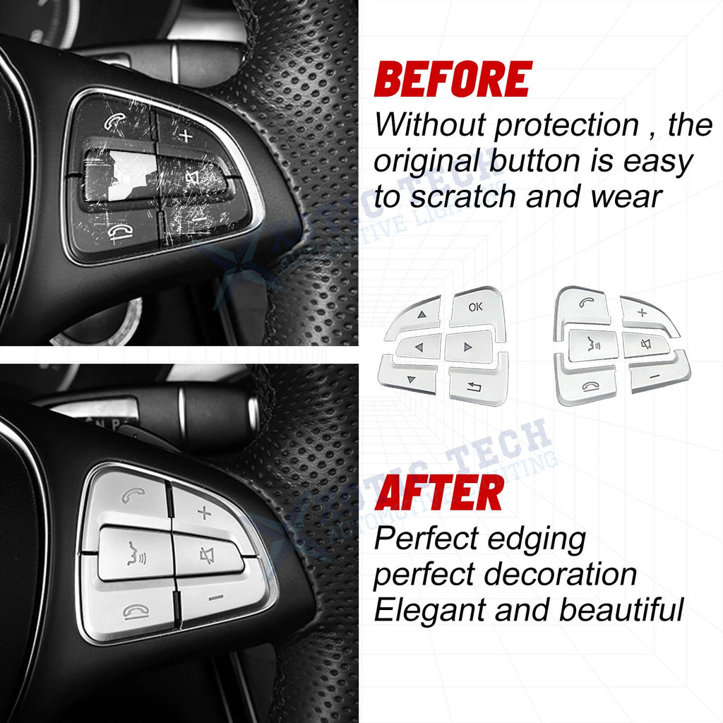 Steering Side Button Cover Sticker for Mercedes GLE GLS CLS (2017-2023)