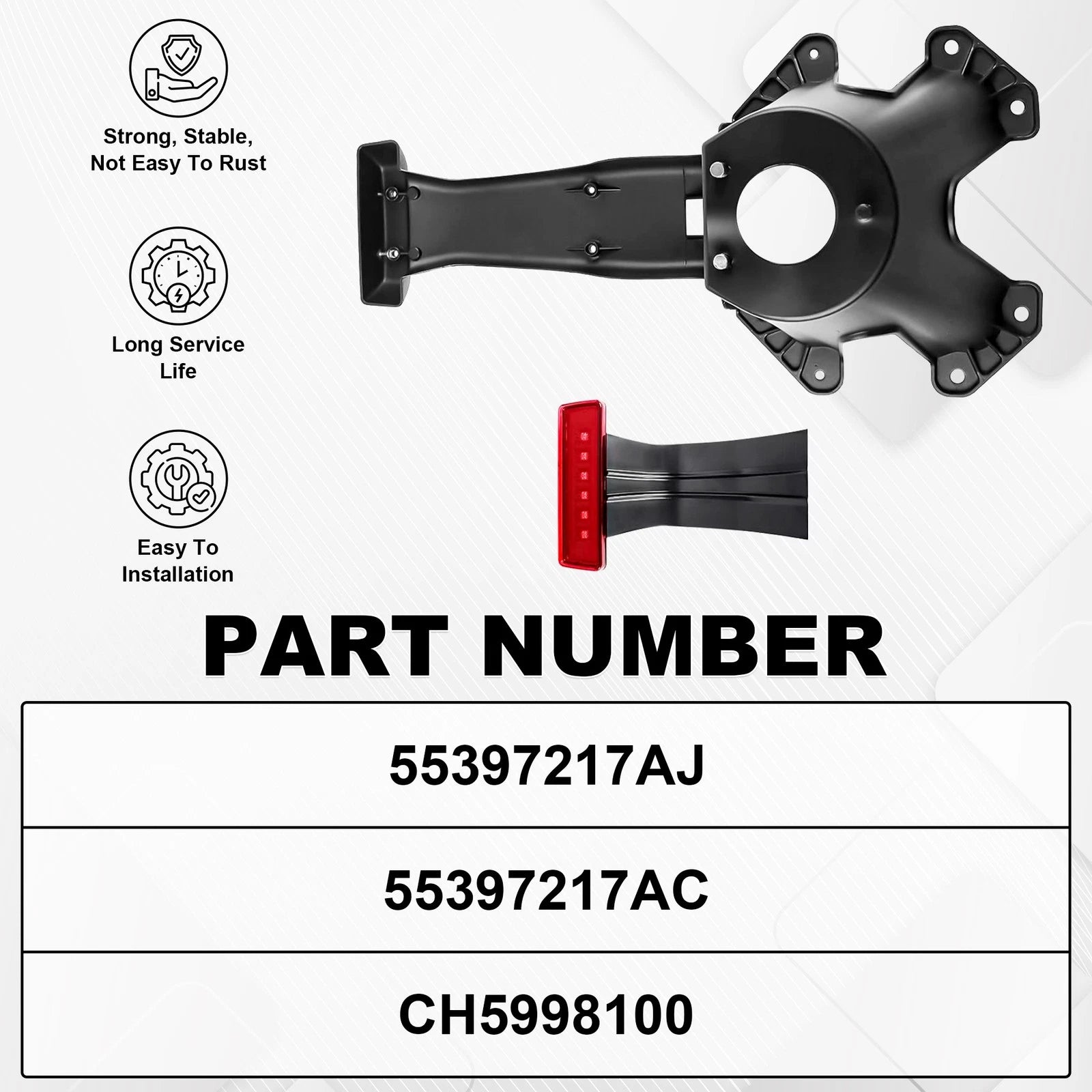 Spare Tire Holder Mounting Bracket for Jeep Wrangler JK (2007–2018) 55397217AJ