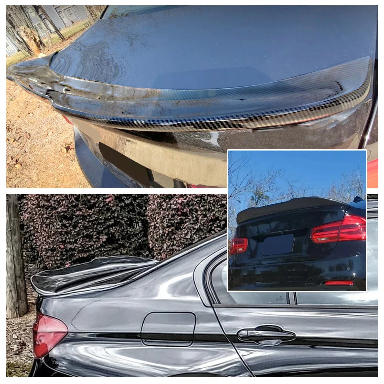 Carbon Fiber PSM Style Rear Trunk Spoiler for BMW F30 F80 335i 328i (2012–2018)