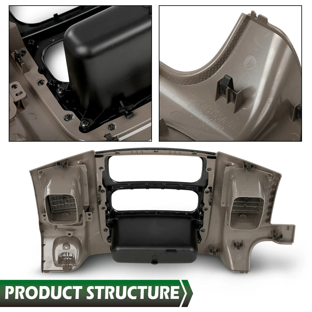 Dash Radio Bezel Climate Trim Panel Vent for Dodge Ram 1500-3500 (2002–2005)