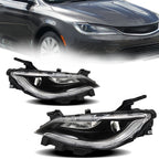 Front Headlights for Chrysler 200 (2016–2017) Halogen Left+Right Side