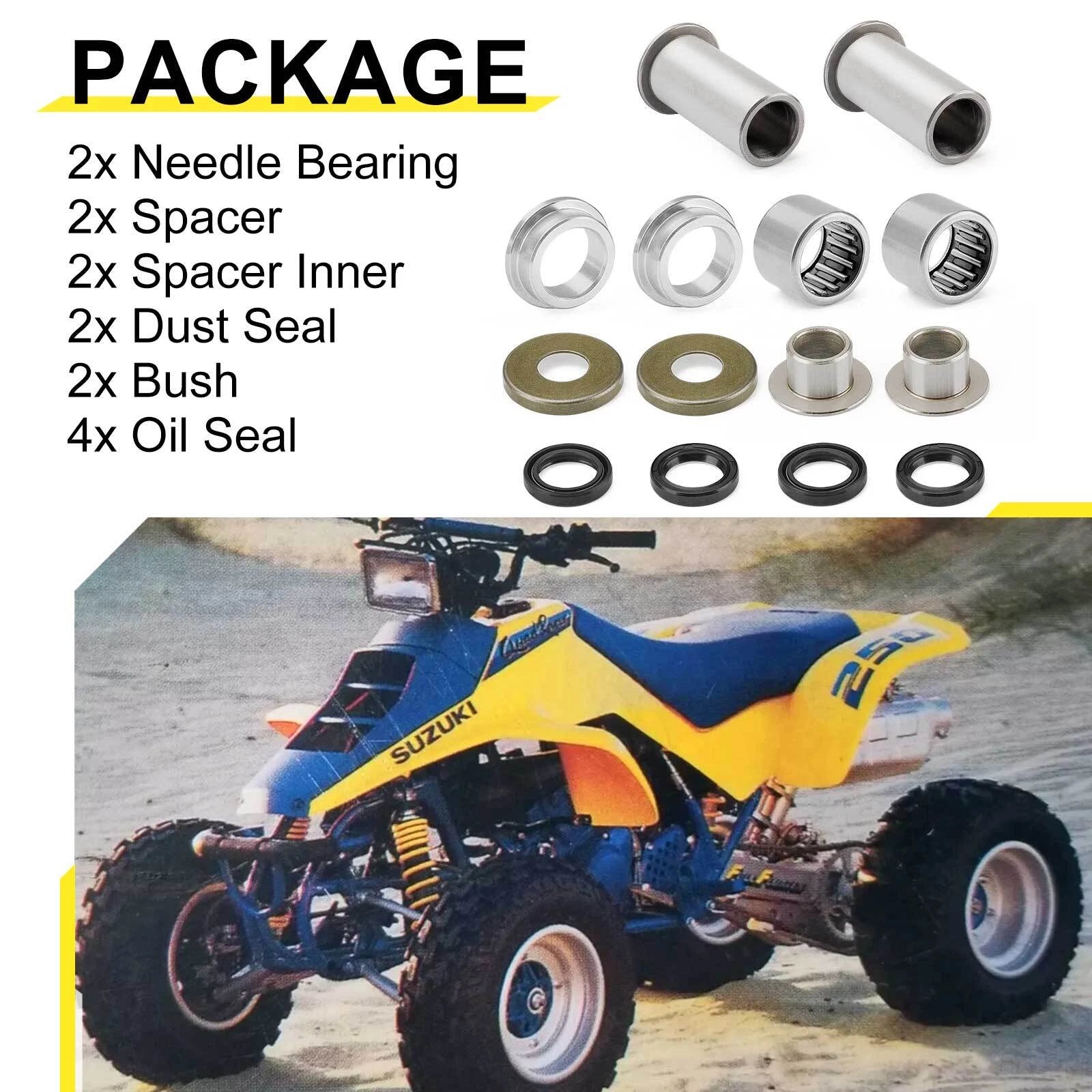 Swing Arm Bearing Seal Rebuild Kit for Suzuki LT250R 1985–1992