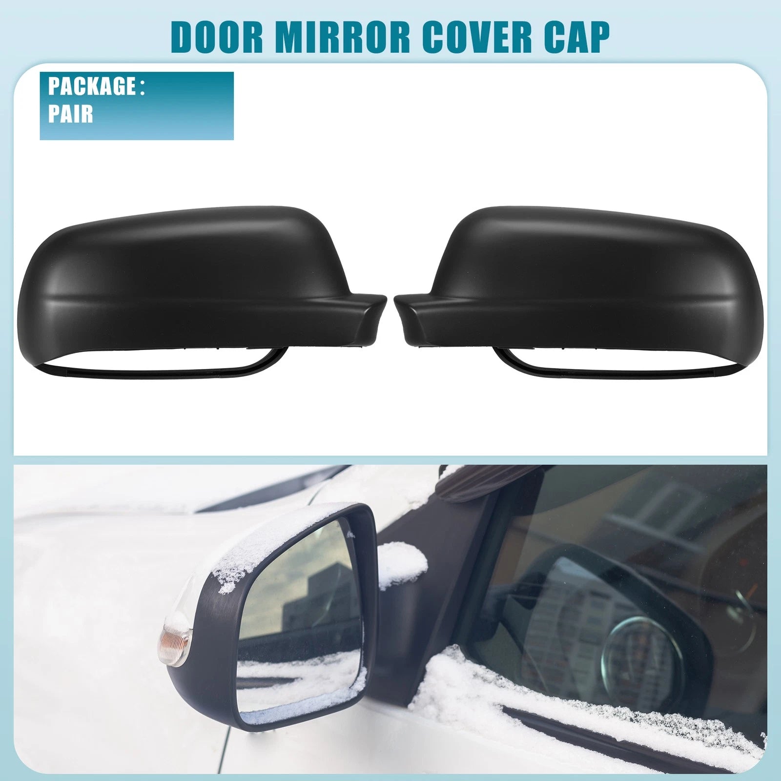 1 Pair Rearview Mirror Cover Cap for Volkswagen Jetta (NO.3B1857538B/3B0857538)