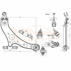 Set of 10 Front Lower Control Arms Tie Rods Ball Joints for Toyota Sienna (2004–2010)