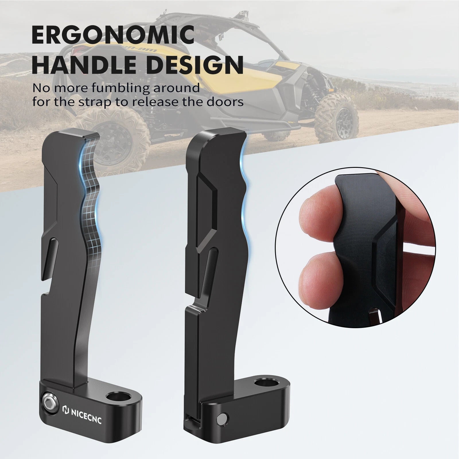 2X Door Latches Handle Set for Can-Am Maverick X3 RR Turbo (2017–2023)